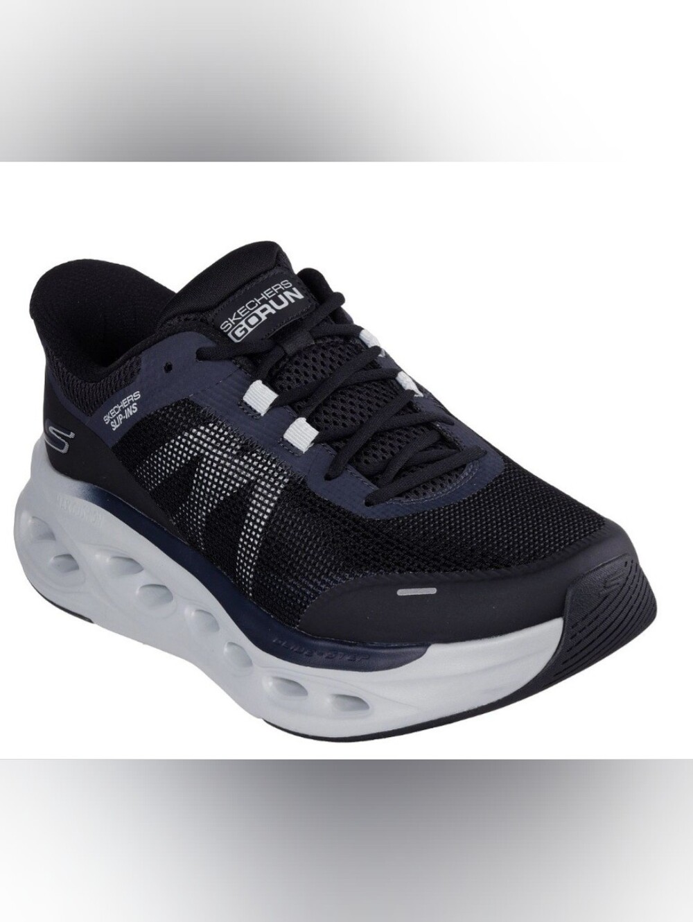 Skechers Men’s Slip In Black  GO Run Extra Cushion Athletic Shoe 9.5